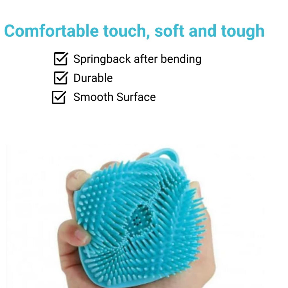 Dog Bath Brush | Soft Silicone Bristles Pet Grooming/Bathing & Massage Brushes