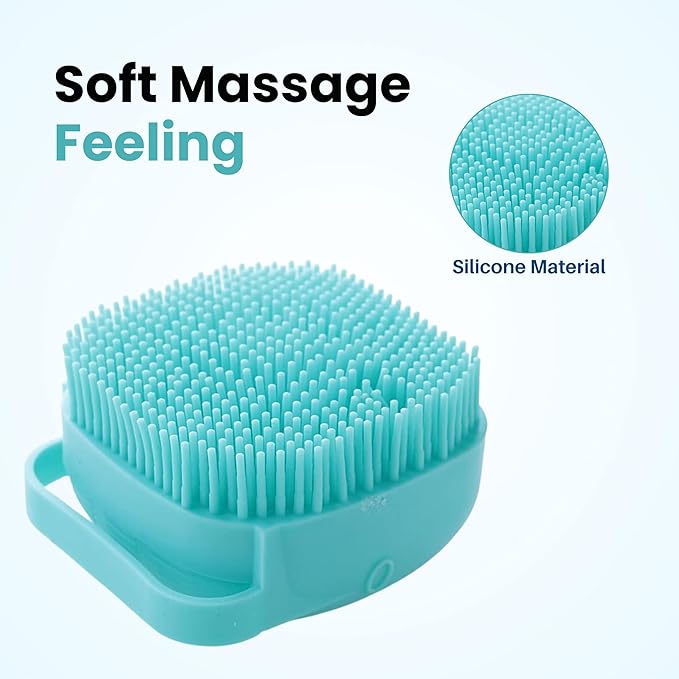 Dog Bath Brush | Soft Silicone Bristles Pet Grooming/Bathing & Massage Brushes